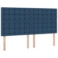 vidaXL Postel s úložným prostorem a matrací Modrá 160 x 200 cm látka