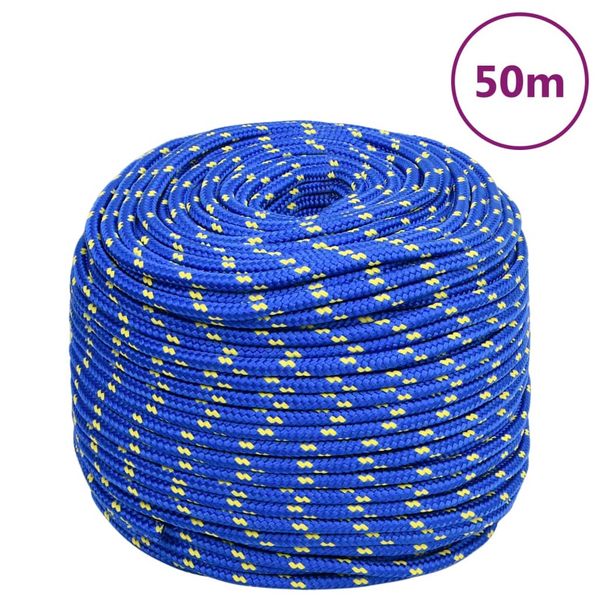 vidaXL Lodné lano červené 6 mm 50 m polypropylén
