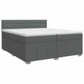 vidaXL Posteľ boxspring s matracom Tmavosivá 200 x 200 cm Látka