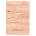 vidaXL Kúpeľňová doska bledohnedá 40x60x(2-4) cm ošetrený masív