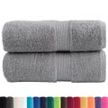 vidaXL Prémiové umývacie utierky SOLUND 2 ks sivé 30x30 cm 600 g/m²