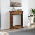 vidaXL Obloženie krbu staré drevo 75x20x87,5 cm kompozitné drevo