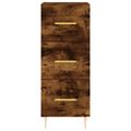 vidaXL Komoda dymový dub 34,5x34x90 cm spracované drevo