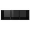 vidaXL TV skrinky 3 ks lesklé čierne 107x35x37 cm drevotrieska