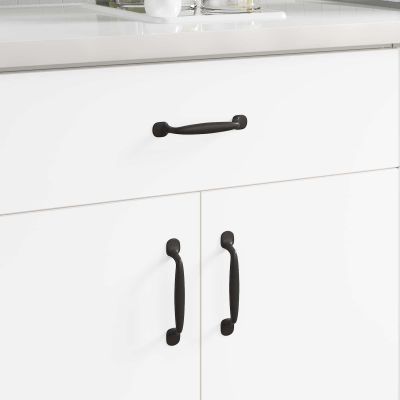 vidaXL Rukoväť nábytku 2 pcs Čierna 130 x 19,4 x 22,3 mm Hliník