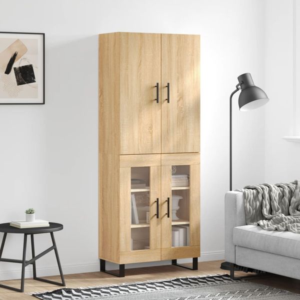 vidaXL Vysoká skrinka dub sonoma 69,5x34x180 cm spracované drevo
