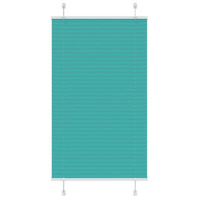 vidaXL Plisovaná roleta petrolejovo zelená 75x150 cm šírka látky 74,4 cm polyester