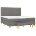 vidaXL Boxspring posteľ s matracom tmavosivá 160x200 cm látka