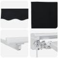vidaXL Rám markízy Čierna 400 x 200 cm Polyester s PU povrchom