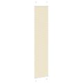 vidaXL Skladaná roleta krémová 45x200 cm šírka látky 44,4 cm polyester