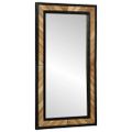 vidaXL Nástenné zrkadlo Obdĺžnikový Čierna a Hnedá 50 x 2 x 90 cm