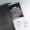 AXAGON RSS-CD12 rámeček pro 2.5" SSD/HDD do DVD slotu, 12.7 mm, LED, hliník Rámeček, interní, pro 2,5" HDD/SSD místo SATA mechaniky v notebooku, max. výška disku 12,5 mm, výška 12,7mm
