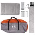 vidaXL Auto Stan Šedá a oranžová 239 x 210 x 210 cm Polyester a oceľ