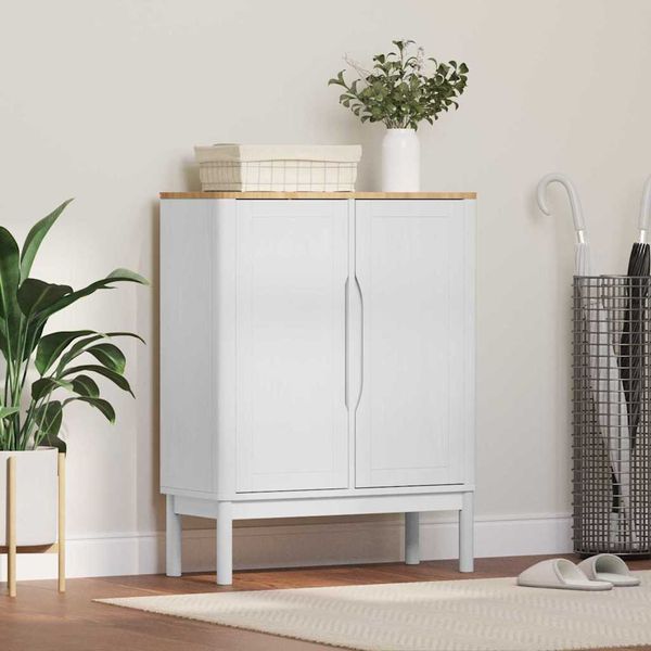 vidaXL Servírovacia skriňa FLORO Biela 70 x 30 x 70,5 cm