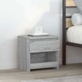 vidaXL Nočný stolík sivý sonoma 40x30x39 cm spracované drevo