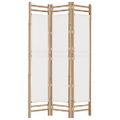 vidaXL Skladací 3-panelový paraván 120 cm bambus a plátno