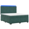 vidaXL Posteľ boxspring s matracom Tmavozelená 140 x 200 cm Zamat