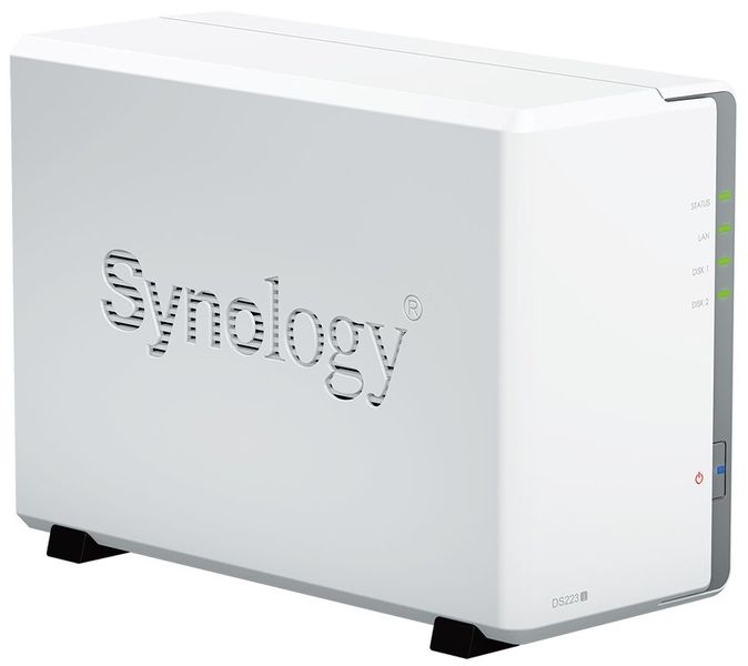 Synology DS223j DiskStation Sieťové úložisko NAS, 2× 2,5"/3,5" SATA III, quad-core 1,7GHz, 1GB DDR4, 1× GbE LAN, 2× USB 3.0