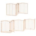 vidaXL Brána pre psa s dverami skladacia 15panely 750cm topoľové drevo