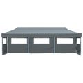 vidaXL Skladací párty stan s 5 bočnými stenami 870x291x315 cm antracitový