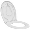 vidaXL WC sedadlo Biela 47 x 37 x 4 cm Duroplast