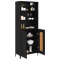 vidaXL Highboard 2 ks Čierny dub 69,5 x 34 x 180 cm Kompozitné drevo