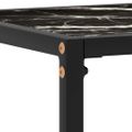 vidaXL Konzolový stolík čierny 80x35x75 cm tvrdené sklo