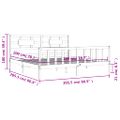 vidaXL Posteľný rám s čelom medovo-hnedý 200x200 cm masívne drevo