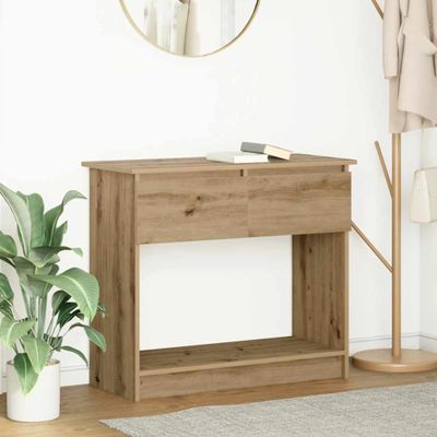 vidaXL konzolový stolík so zásuvkami dub artisan 85,5x38,5x74,5 cm