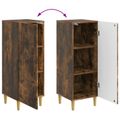 vidaXL Servírovacia skriňa Dymový dub 33 x 34,5 x 90 cm
