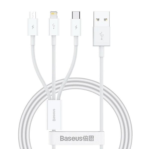 Baseus Superior Series Fast Charging Dátový Kábel USB-A - USB-C/microUSB/Lightning 3.5A 1m Stellar W