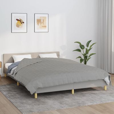 vidaXL Záťažová prikrývka šedá 200x220 cm 9 kg látka