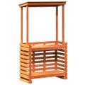 vidaXL Záhr. barový stolík so strechou 112,5x57x195,5cm masívne drevo