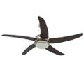 vidaXL Ozdobný stropný ventilátor s osvetlením, 128 cm, hnedý