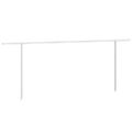 vidaXL Súprava markízových stĺpikov biela 600x245 cm železo