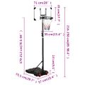 vidaXL Basketbalový stojan priehľadný 216-250 cm polykarbonát