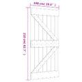 vidaXL Posuvné dvere 100 x 210 cm Borovicový masív Prírodná a biela