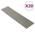 vidaXL Dierované plechy 20 ks 2 mm 400x100 mm pozinkovaná oceľ
