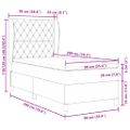 vidaXL Posteľ s pružinovým rámom Ružová 200 x 90 cm Zamat
