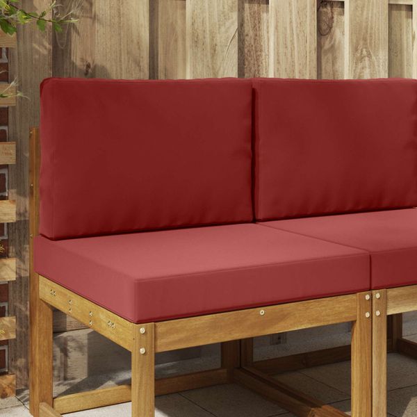 vidaXL Vankúš na vonkajšiu pohovku 2 pcs vínovo červená Polyester