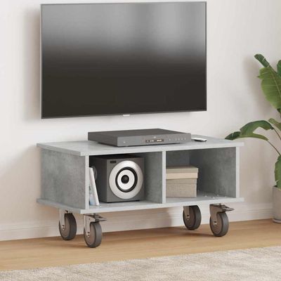 vidaXL TV stolík Betónová šedá 68,5 x 35 x 35 cm Kompozitné drevo