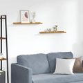 vidaXL Stenná polica Nástenná montáž 2 ks Béžová 60 x 9 x 3 cm
