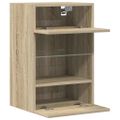 vidaXL Nástenné skrinky s LED osvetlením pre TV 2 ks dub sonoma 40x30x60,5cm