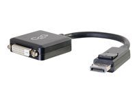 DP to DVI D Adapter - Black - M/F - Video adaptér - DisplayPort (M) do DVI-D (F) - čierna