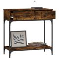 vidaXL Konzolový stolík dymový dub 75 x 34,5 x 75 cm kompozitné drevo