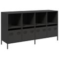 vidaXL Komoda čierna 135x39x73,5 cm oceľ valcovaná za studena