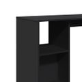 vidaXL Barový stôl s policami čierny 124x46x103,5 cm kompozitné drevo