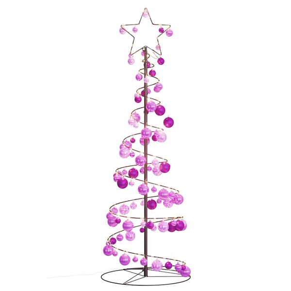 vidaXL LED vianočný stromček s ozdobami 100 LED teplá biela 150 cm