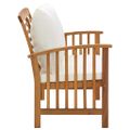 vidaXL Záhradná lavička s podložkami 119 cm, akáciový masív