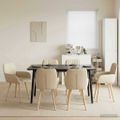 vidaXL Jedálenské stoličky 6 ks Látka Krémová 56,5 x 50 x 87,5 cm